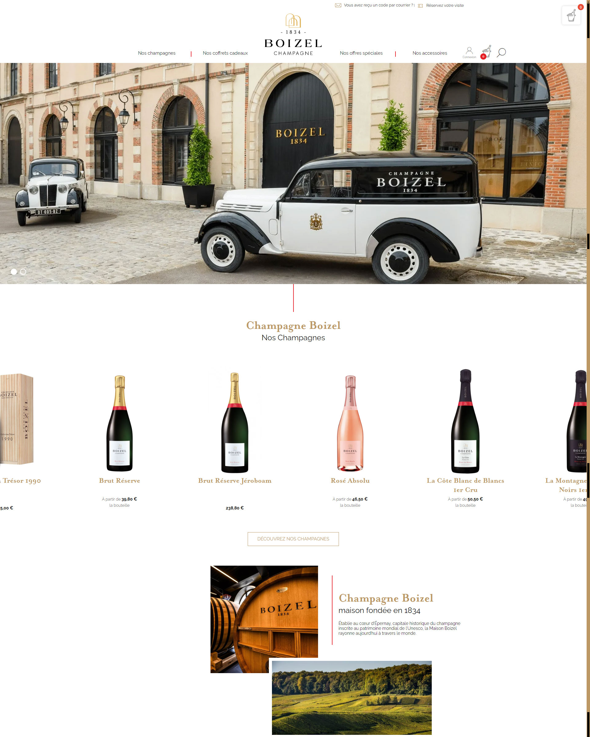 E-commerce Website Creation in Champagne Boizel